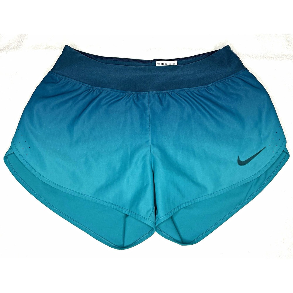 Nike Dri-FIT Women's Blue Athletic Running Shorts Pull On Elastic Waist 2"